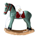 Maxbell Christmas Horse Statue Adorable Table Decoration for Garden Balcony Entrance Green