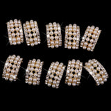 Maxbell 12x10 Assorted Gold Crystal Rhinestone Button Brooch Bouquet Crystal