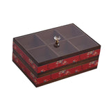 Maxbell Serving Tray Decorative Multifunctional with Lid for Candy and Sweets Chocolates red double layer