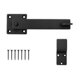 Flip Fence Farm Gate Latch Set Multipurpose Sturdy Matte Black Length 15.2cm