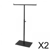 Maxbell 2 Purse Display Stand Rack Bag Bracelet Jewelry Scarf Handbag Holder Black