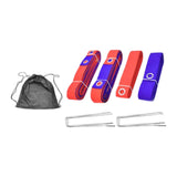 Maxbell 4 Pieces Professional Beach Volleyball Lines Boundary Lines for Park Outdoor Red Blue