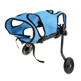 Maxbell Dog Wheelchair for Back Legs Metal Dog Wheelchair Cart for Small Pets (Blue) M