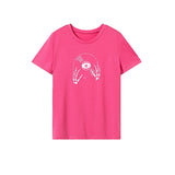 Maxbell Maxbell Women's T Shirt Summer Soft Simple Crew Neck Shirt for Sports Walking Office M Rose Pink