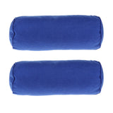 2X Orthopedic Neck Roll Pillows Round Cervical Support Pillows Dark Blue