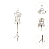 Maxbell Female Wire Mannequin Torso Upper Body Dress Form for Store Women Seamstress Gold