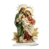 Maxbell 2D Holy Family Decoration Acrylic Art Craft for Home Decor Dining Room Shelf 13.5cmx20cm