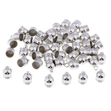 Maxbell 50pcs End Cap Bead Stopper Fit 8mm Leather Cord Jewelry Findings Sliver - Aladdin Shoppers