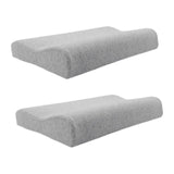 Maxbell 2 Pieces Cervical Neck Pillows Soft Ergonomic for Traveling Accessories Gift Light Grey