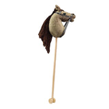 Plush Horse Riding Stick Fun 31.5'' Hobby Horse for Boys Girls Kids Children Light Brown