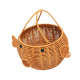Maxbell Pig Shaped Storage Basket Rustic Flower Basket for Wedding Harvesting Garden
