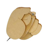 Maxbell Maxbell Funny Wooden Finger Brooch Men Women Brooch Decorative for Shirt Coat Cape