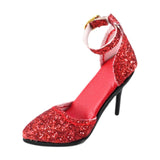 Maxbell 1/6 Figure High Heeled Sandals Doll High Heels Model for 12 inch Figure Body Red