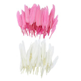 Maxbell 100pcs Dyed Goose Feather Jewelry Decor Headgear DIY Crafts 4-6