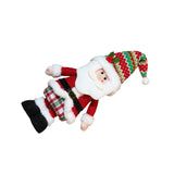 Maxbell Christmas Decoration Plush Figurine Telescopic Legs for Party Desktop Window Santa Claus