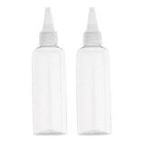 Maxbell 6pcs Plastic 100ml Travel Squeeze Bottle Lotion Shampoo Container Clear Cap