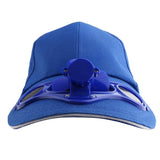 Maxbell Outdoor Sports Fishing Baseball Golf Solar Power Cooling Fan Hat Cap Blue - Aladdin Shoppers