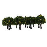 Maxbell 2x20pcs Model Train Yellow Fruit Trees Garden Street Layout Scale 1/300 4CM