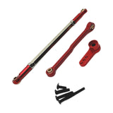 Maxbell Steering Rod Tie Links Metal Steering Rod for 1:12 Scale RC Hobby Car Trucks red