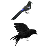 Maxbell 2Pcs Artificial Realistic Woodland Birds for Garden Weding Home Decoration