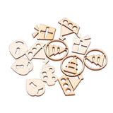 Maxbell 20pcs Unfinished Adornments Accessory Wooden Lock /Tree/ Car /Boat Shapes Bunting Crafts Decor Embellishments Scrapbooking DIY - Aladdin Shoppers
