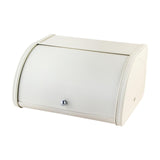 Maxbell Bread Box Roll Top Rustic Bread Box Bin for Coffee Shop Farmhouse Countertop white