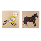 2 Piece Children Wooden Montessori Animal Peg Jigsaw Puzzle Toy 02