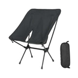 Maxbell Folding Camping Chair Seat Camp Stool Fishing Chair for Outside Travel Beach Black