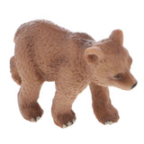 Maxbell Realistic Red Lowrie + Little Brown Bear Wildlife Animal Model Kids Toy