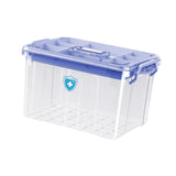 Maxbell Medical Box with Handle Stackable First Aid Box for Camping Household Travel blue