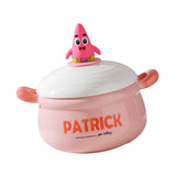 Maxbell Porcelain Ramen Noodle Bowl Multipurpose Porridge Bowl for Instant Milk Rice Pink