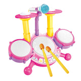 Kids Drum Set Developmental Musical Baby Toy for Children 6 12 18 Month Kids Pink