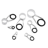 Maxbell 14Pcs Ceramic Ring Eyes Fishing Rod Tip Guides Free Stainless Steel Frame