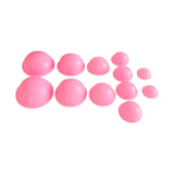 Maxbell 12 Pieces Silicone Vacuum Cupping Cup Flexible Accessory Silicone Can Puller pink