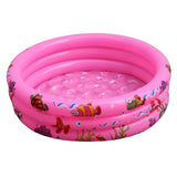 Maxbell Maxbell Inflatable Triple Ring Children's Swimming Pool 35x10inch pink