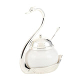 Maxbell Sugar Container Porcelain Canister Spice Container for Sugar Wedding Buffets argent