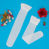 Maxbell White Sheer Lace Top Thigh High Stockings