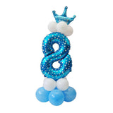Maxbell Crown Balloons Column Set Latex Foil Balloon 18th Birthday Party Decoration