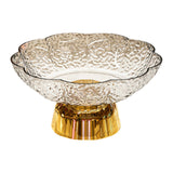 Maxbell Fruit Bowl Footed Tray Dish Decorative Bowl for Wedding Dining Table Dessert Whiite and Gold