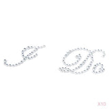 Maxbell 10pcs I Do Wedding Bridal Shoes Sticker Rhinestone Motif - Clear