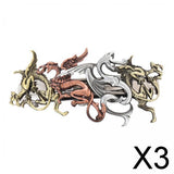 Maxbell 3xRetro Steampunk Hair Clip Flying Dragon Hairpin for Prom Party Girls