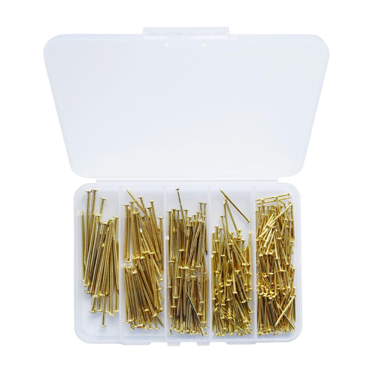 Maxbell Round Head Nail Tacks DIY Iron Hardware Nail for Hinges Boxes Craft Projects 350 Gold