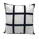 Maxbell 2x Sublimation Blank Throw Pillow Cushion Cover 40x40cm DIY (Black White)