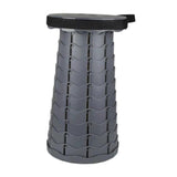 Maxbell Folding Seat Adjustable Portable Telescoping Seat for Indoor Camping Fishing Grey