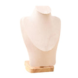 Maxbell Necklace Display Stand Jewelry Bust Holder Organizer for Bathroom Shelf Dorm Beige M