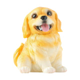 Dog Statue Mini Resin Animal Figures for Centerpiece Office Living Room Golden Retriever