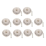 10Pcs Round Black and White Ceramic Cabinet Knobs for Home Feruniture