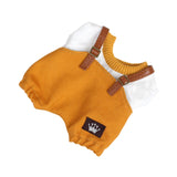 Maxbell 17cm Plush Doll Clothes Soft Dress up Plush Doll Accessories Fashion Cartoon yellow