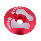 Maxbell Aluminum Alloy Bicycle Threadless Stem Headset Top Cap Cover Red Foot - Aladdin Shoppers