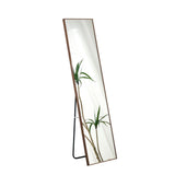 Maxbell 4rd generation packaging upgrade brown solid wood frame full body mirror,